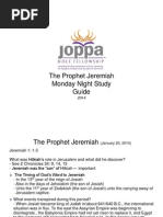 The Prophet Jeremiah Monday Night Study Guide