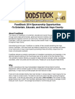 Foodstock Sponsorship Package