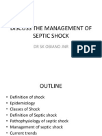 Discuss The Management of Septic Shock