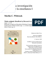 MERLIN C. WITTROCK Investigacion de La Enseñanza