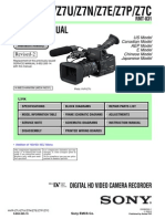 Sony Hvr-z7j, Z7u, z7n, Z7e, z7p, z7c Service Manual Ver 1.5 2009.02 Rev-2 (9-852-265-16)