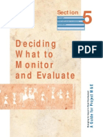 Deciding What To Monitor and Evaluate: Section