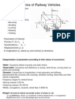 Dynamics of Railway Vehicles: - Tractive & Braking Motion - Parasitic Motion