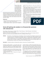 Novel p53 Splicing Site Mutation in Li-Fraumeni-like Syndrome With Osteosarcoma