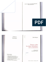 Ensayo Sobre Los Datos Inmediatos de La Conciencia - Henri Bergson