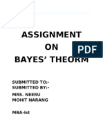 Assignment On Bayes' Theorm