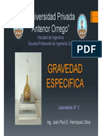 Gravedad Especifica - Diapositivas