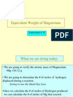 Equivalent Weight of Magnesium: Experiment # 16