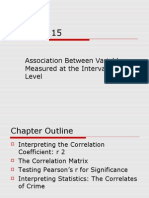 Association Between Variables Measured at The Interval-Ratio Level