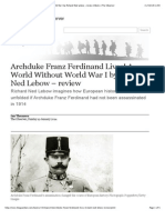 Archduke Franz Ferdinand Lives! A World Without World War I by Richard Ned Lebow - Review - Books - The Observer