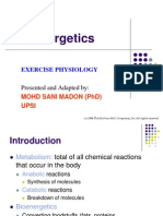 Lecture 6 (Bioenergetics of Physical Exercise)