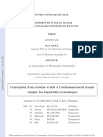 Conception D'un Système D'aide À L'ordonnancement Tenant Compte Des Impératifs Économiques