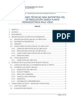 Especificaciones Técnicas - Batimetría Del Embalse RDG