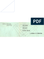 Gilson Slide Rule Circular Manual of Operation