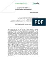 Artigo Literatura Negra Feminina Brasileira - E Agora Falamos Nós