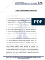 Lista de Materiales Sistema Electrico Jusaca Peru 2