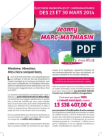 Profession de Foi de Mme Jeanny MARC-MATHIASIN