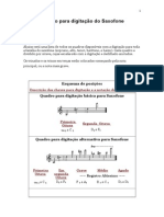 Quadro para Digitação de Saxofone