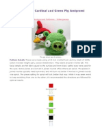 Angry Birds Red Cardinal and Green Pig Amigrumi Pattern