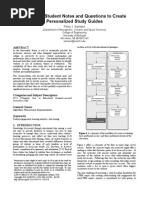 Analyzing Student Notes and Questions To Create Personalized Study Guides
