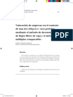 Valoración de Empresas en El Contexto de Una Due Diligence PDF