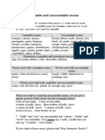 Countable and Uncountable Nouns