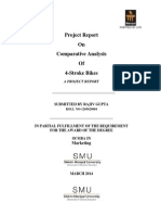 Project Report On Comparative Analysis of 4-Stroke Bikes: Submitted by Rajiv Gupta