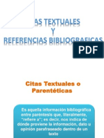 Citas Textuales o Parentéticas