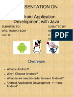 On Android Application Development