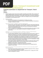 Call For Evidence: Transport Investment and Economic Performance