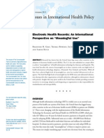 Issues in International Health Policy: Electronic Health Records: An International Perspective On "Meaningful Use"