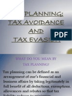 Tax Planning Tax Avoidance AND Tax Evasion