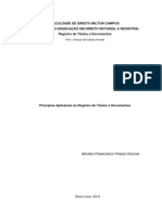 Princípios Aplicáveis Ao Registro de Títulos e Documentos - Bruno Francisco Prado Rocha