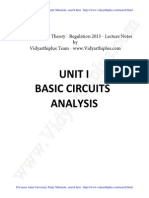 EE6201 Circuit Theory Regulation 2013 Lecture Notes