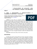 Comparative Evaluation of Quality and Composition of Ostrich, Turkey and Broiler Meat - V. Jukna, J. Klementavičiūtė, E. Meškinytė-Kaušilienė, N. Pečiulaitienė, M. Samborskytė, L. Ambrasūnas