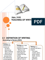 Teaching of Writing