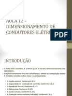 Aula 12 - Dimensionamento de Condutores Elétricos