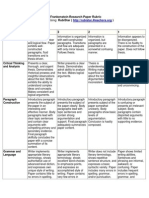 Frankenstein Research Paper Rubric