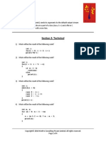 MindTree Technical Sample Paper 2011