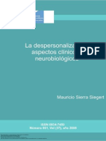 La Despersonalizaci N Aspectos CL Nicos y Neurobiol Gicos 1 To 18