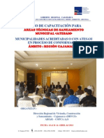 Curso de Capacitación Para: Áreas Técnicas de Saneamiento Municipal