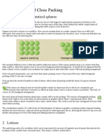 Cubic Lattices and Close Packing