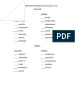 Adjectifs Démonstratifs Et Vocabulaire de La Ville