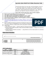 19" 1U Rack Mounting Auto Gain Multi Port Video Receiver Hub