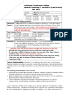 Washtenaw Community College Chemistry 122: General Chemistry II, Section 01 (CRN 92438) Fall 2012