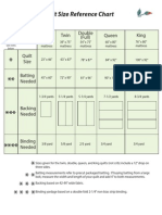 Quilt Size Reference Chart