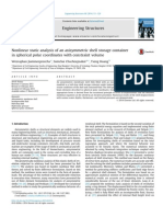 Nonlinear Static Analysis of An Axisymmetric Shell Storage Container in Spherical Polar Coordinates With Constraint Volume