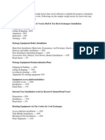 Weight Factors For Mechanical Equipment Installation Work