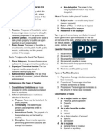 Income Taxation: Basic Priciples: 1. As To Subject Matter or Object