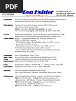 Ben Heisler Job Resume